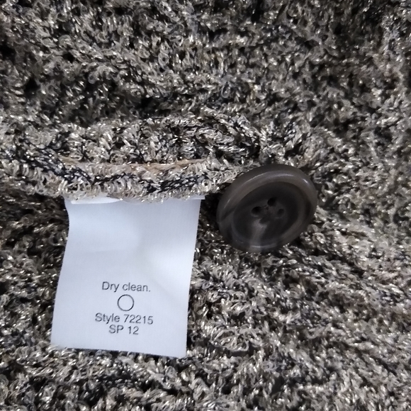 J Crew Gold Sparkle Cardigan Size M Christmas Party Casual EUC - Picture 6 of 6